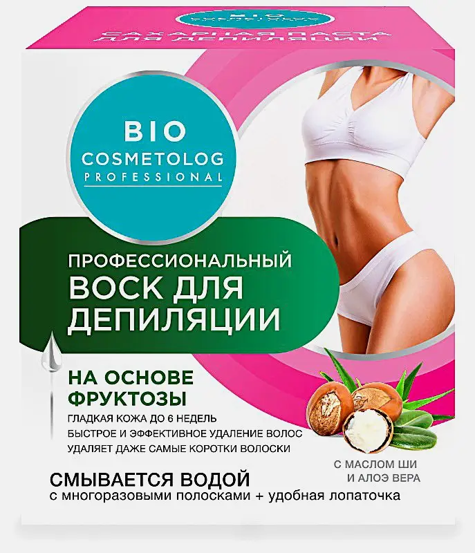 Воск для депиляции Bio Cosmetolog с маслом Ши и Алое вера 350г