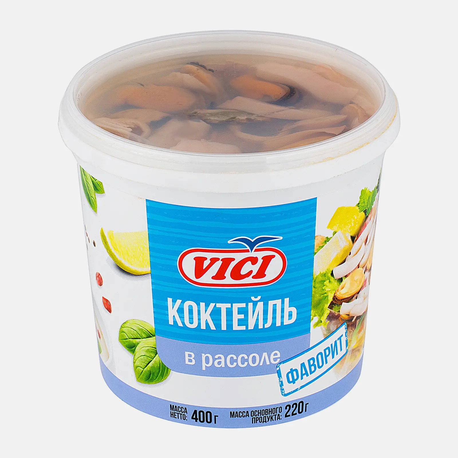 Коктейль из морепродуктов Vici Фаворит в рассоле 400г - фото 2