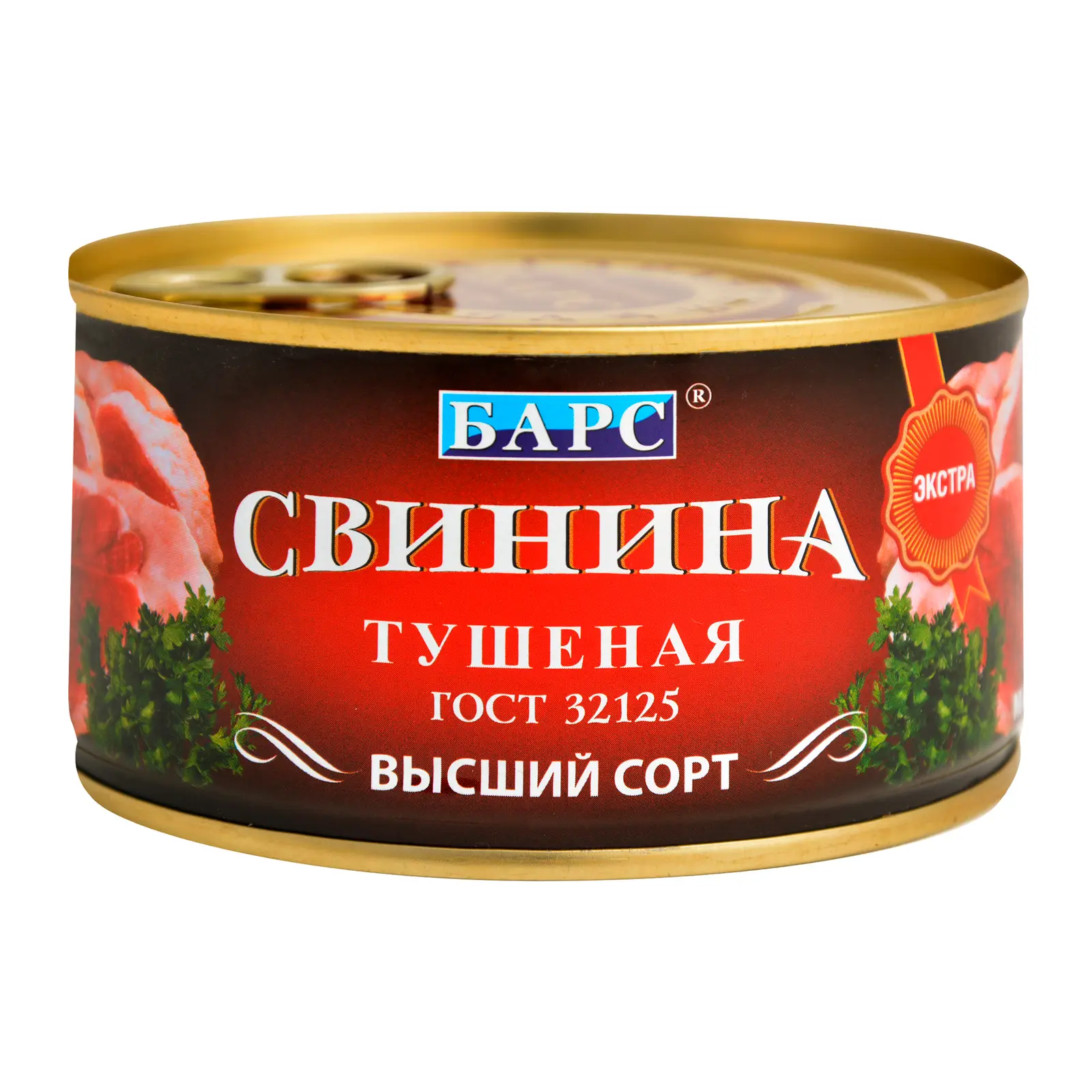 Изображение товара Свинина Барс тушеная высшего сорта 325г мясные консервы