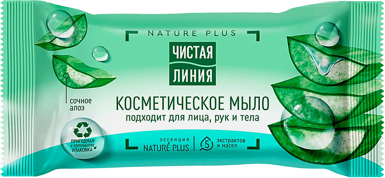 Косметическое мыло Чистая линия Алоэ 75г