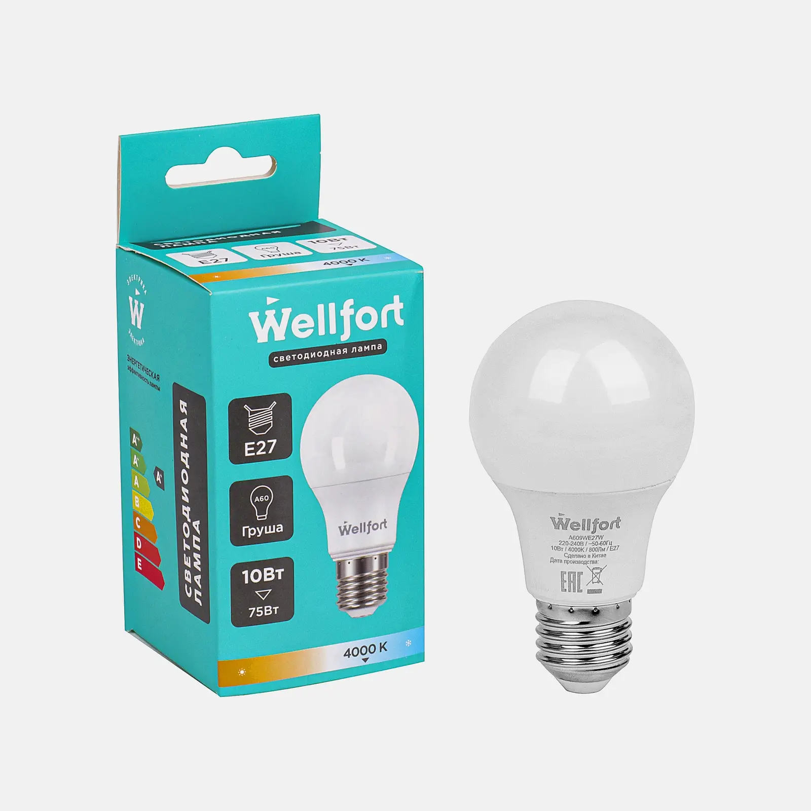 Изображение товара Светодиодная лампа Wellfort 10Вт Е27 холодный свет