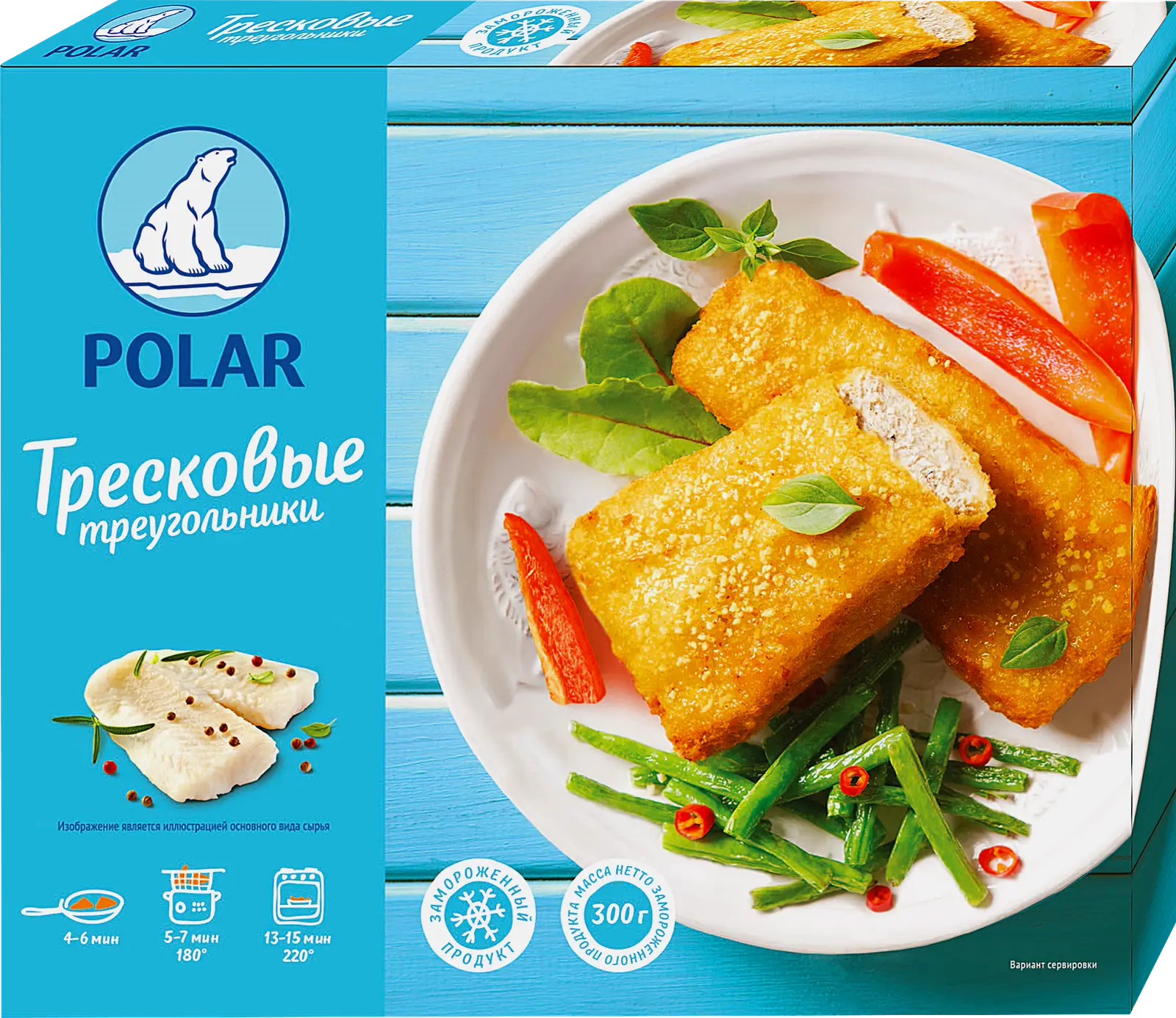 Изображение товара Котлеты Polar Тресковые треугольники 300г - Вкусные и питательные котлеты