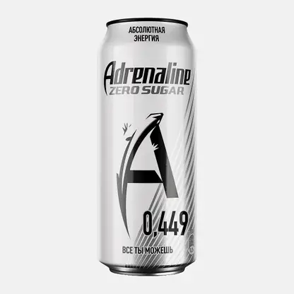 Энергетический напиток Adrenaline Rush Silver Energy Zero Sugar 449мл