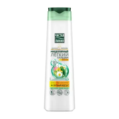 Изображение товара Мицеллярный бальзам-ополаскиватель для волос Чистая Линия 380мл Экспертный уход