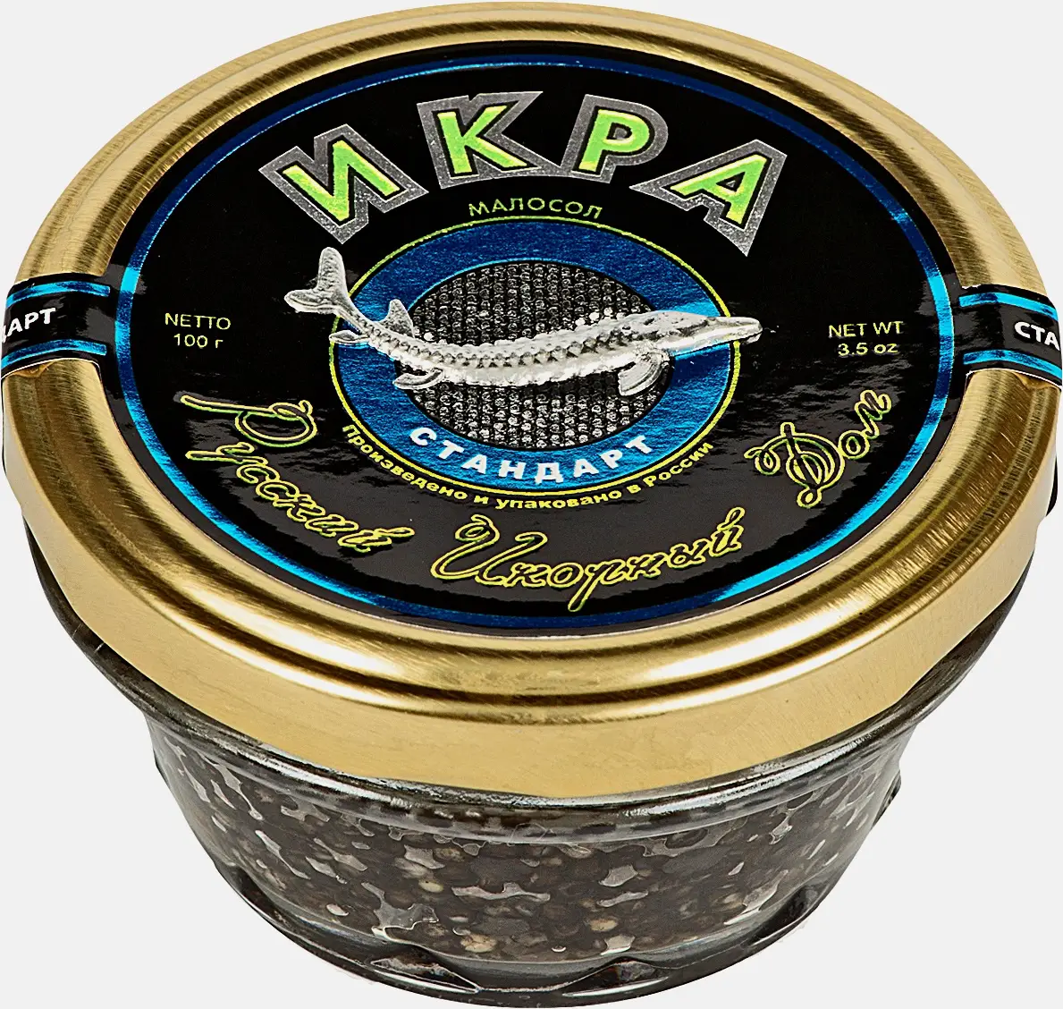 Икра осетра Рид черная зернистая сибирская 100г