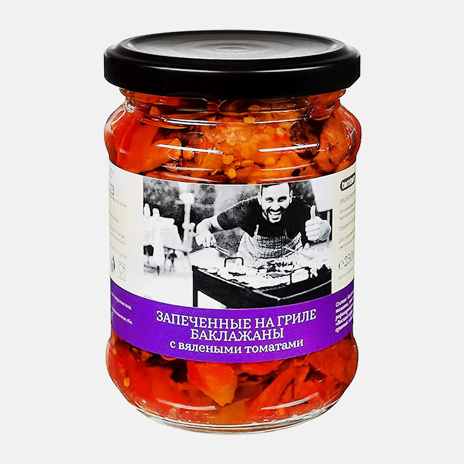 Изображение товара Баклажаны Tom Tom запечённые с вялеными томатами 250г натуральная закуска