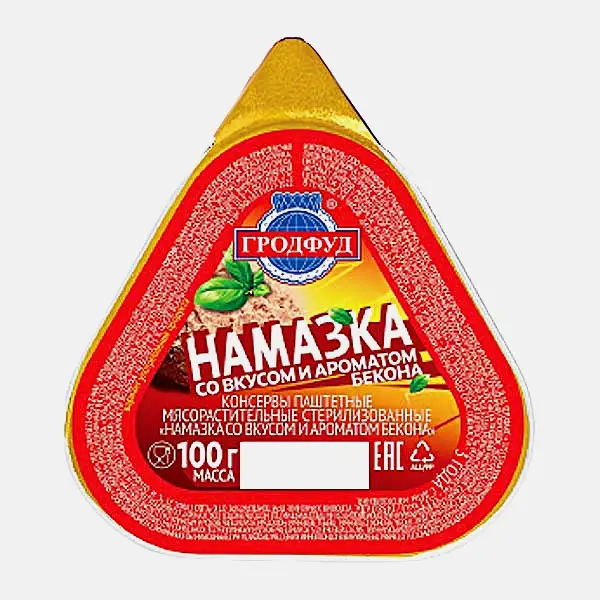 Намазка со вкусом бекона Гродфуд 100г Намазка со вкусом бекона Гродфуд 100г