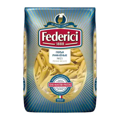 Изображение товара Макароны Federici Перья рифленые 400г
