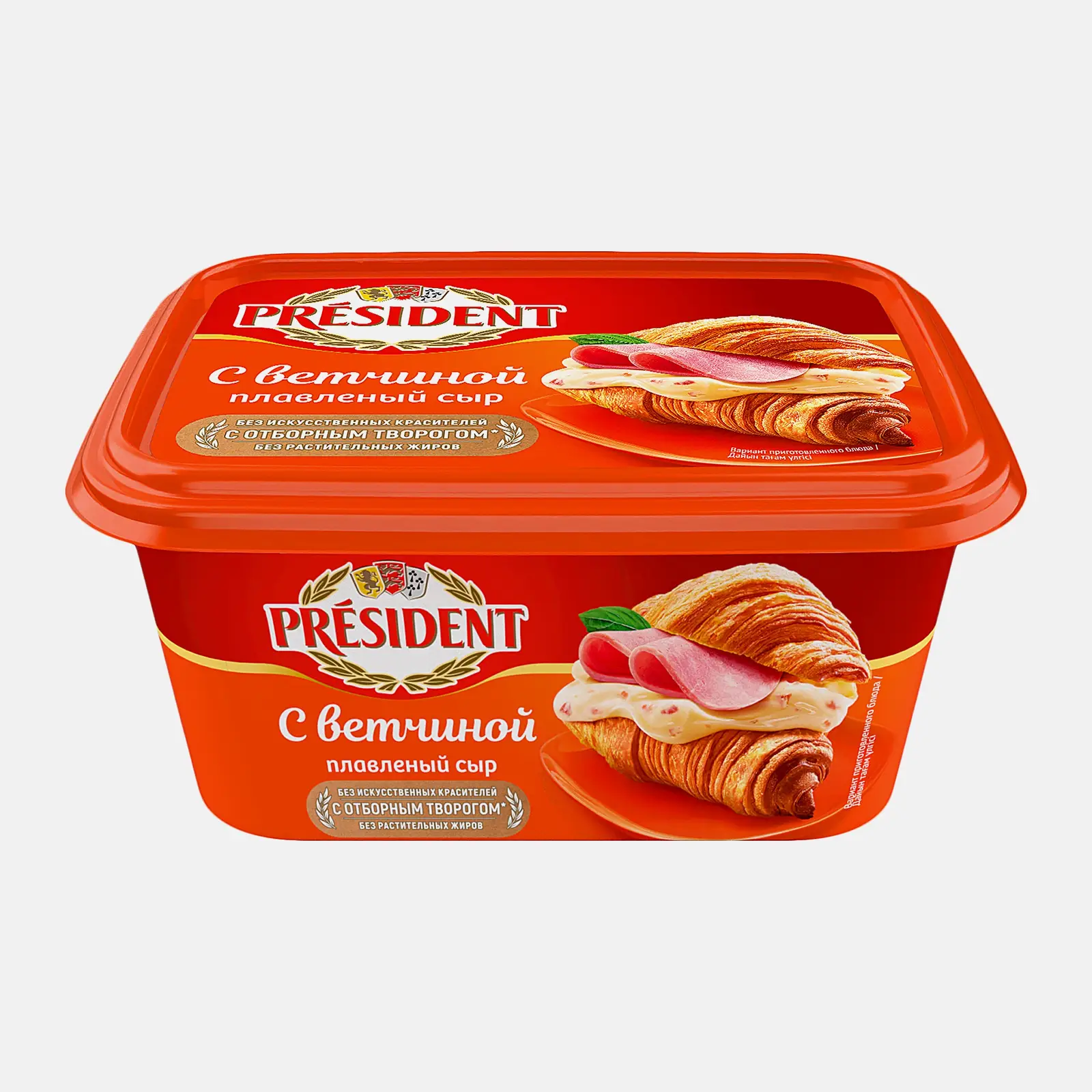 Изображение товара Плавленый сыр с ветчиной President 400г мягкий и вкусный