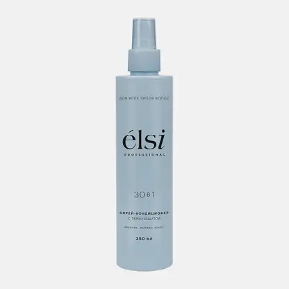 Несмываемый спрей-кондиционер для волос 30в1 с термозащитой Elsi Professional 250мл