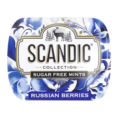 Изображение товара Драже без сахара со смородиной и базиликом Scandic 14г - низкоуглеводный сладкий перекус