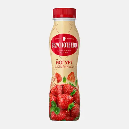 Йогурт Вкуснотеево с клубникой 2% 280г