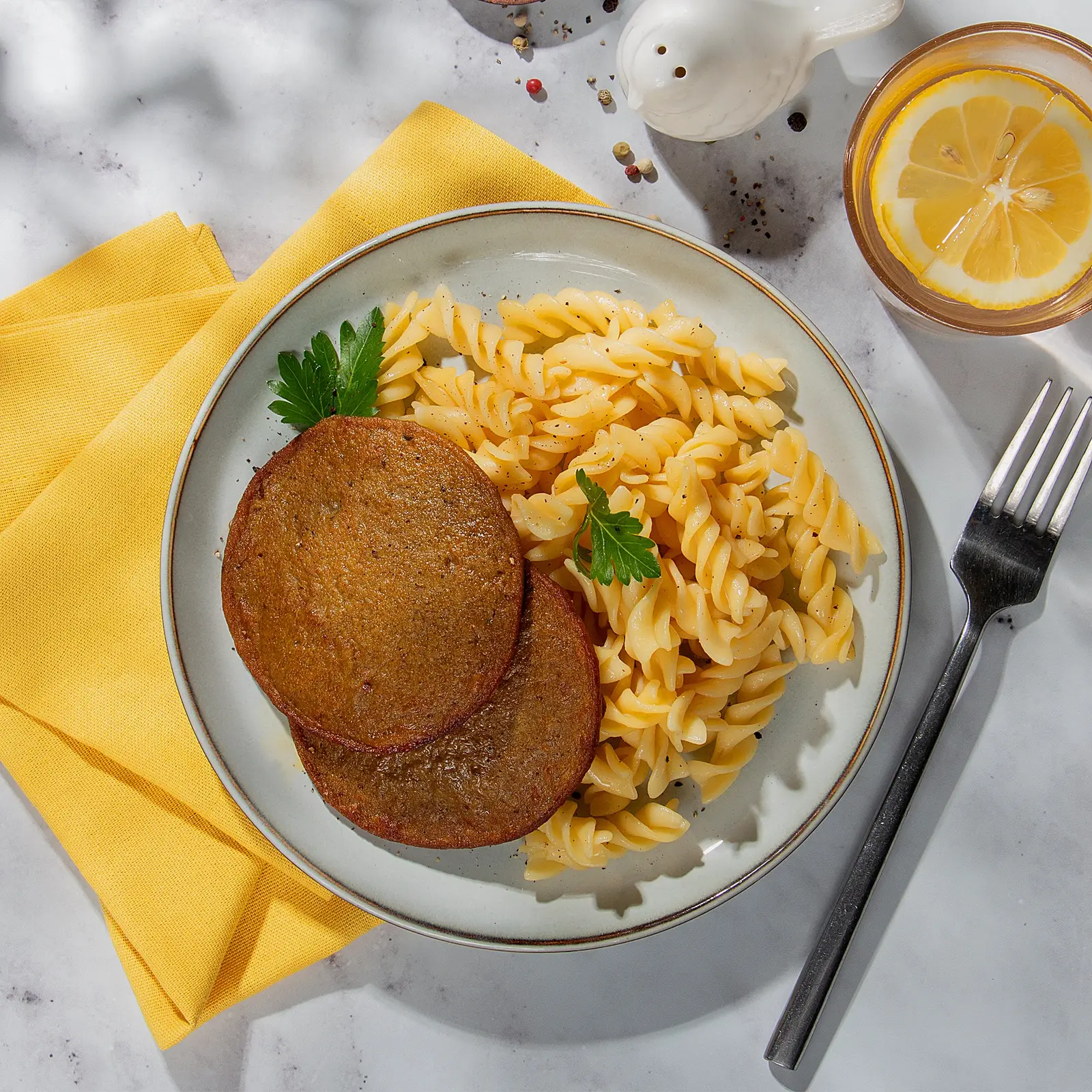 Изображение товара Оладьи печеночные с макаронами М Кухня 200г готовое домашнее блюдо