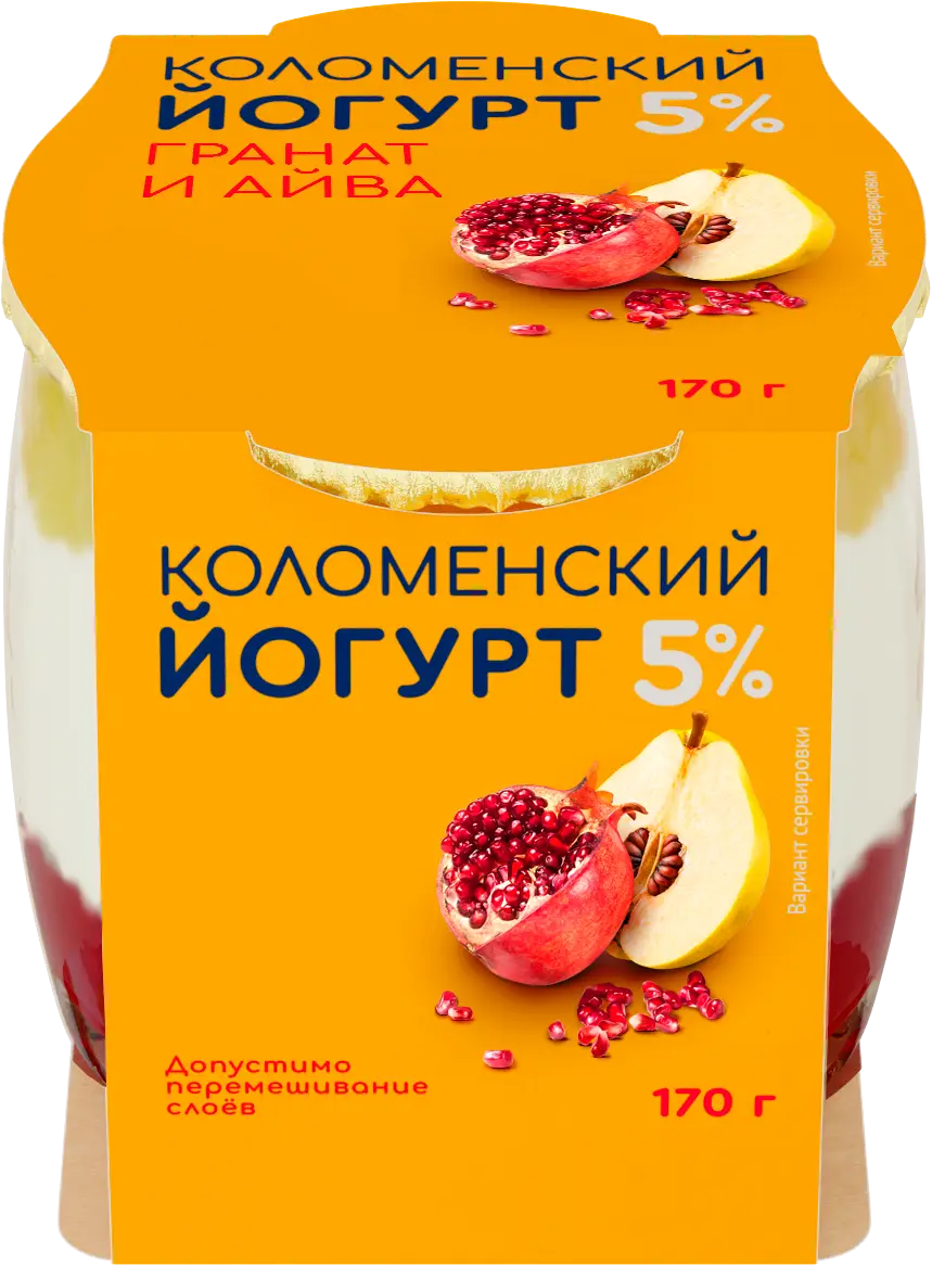 Йогурт Коломенский гранат айва 5% 170г — в каталоге на сайте сети Магнит |  Краснодар