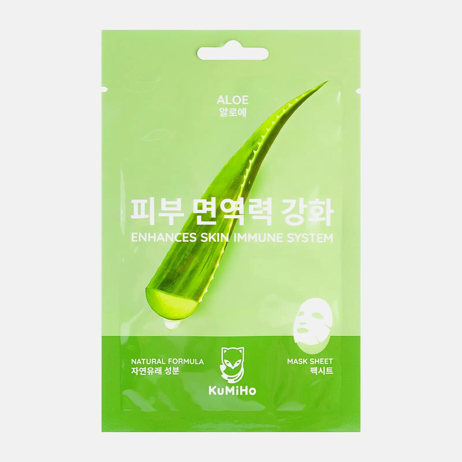 Маска для лица Kumiho тканевая с экстрактом алоэ 23мл