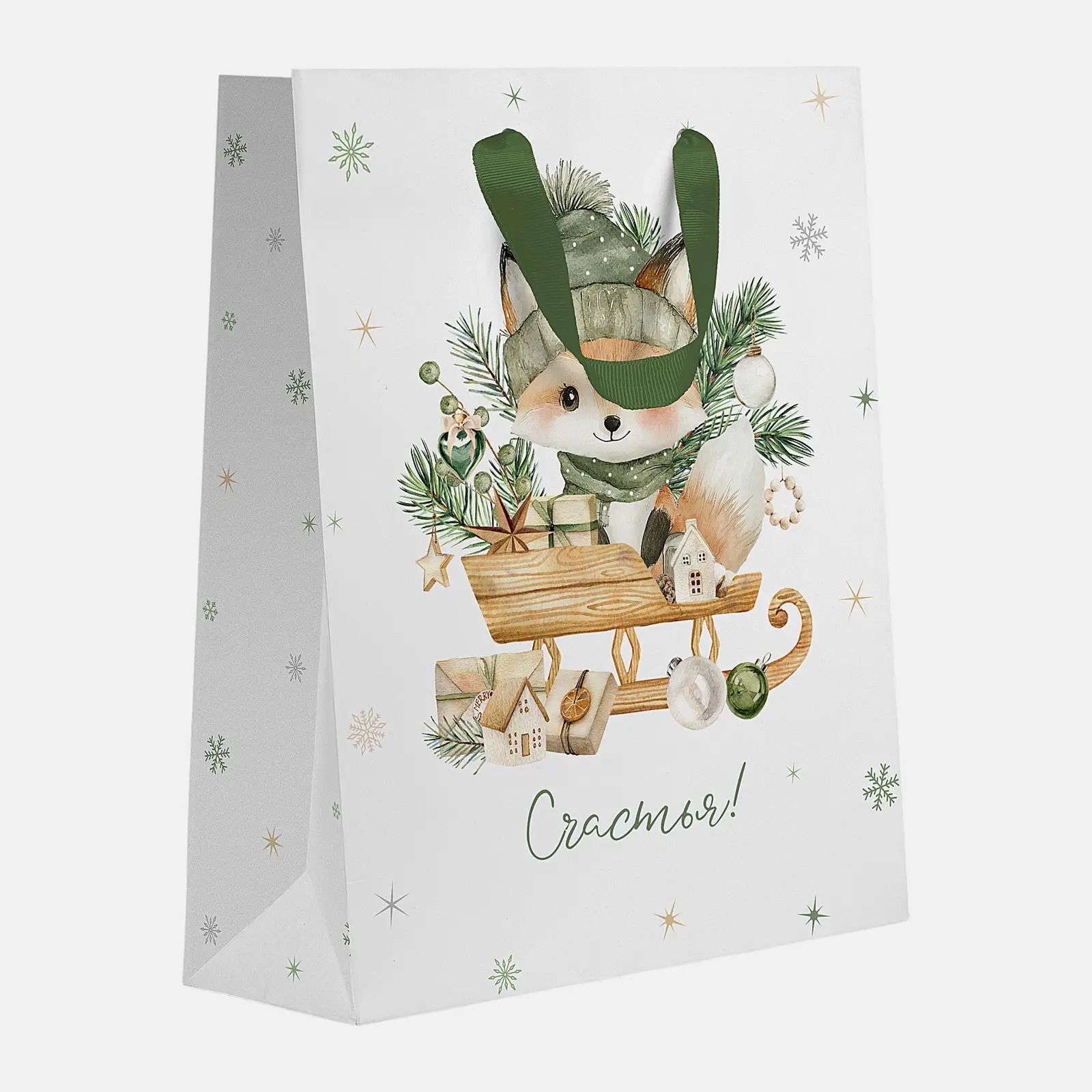 Подарочный пакет Christmas Woodland Сити Хоум Трейд 31*25*11см в ассортименте - фото 2