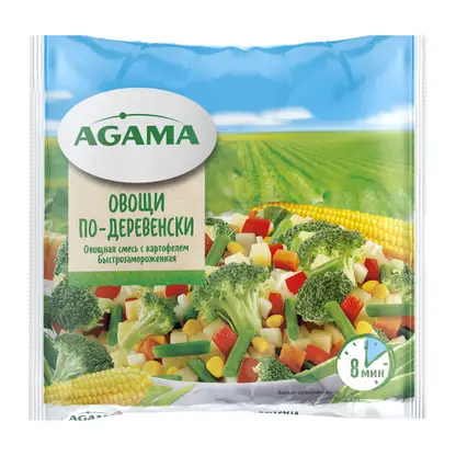 Изображение товара Овощи по-деревенски Agama с картофелем быстрозамороженные 400г
