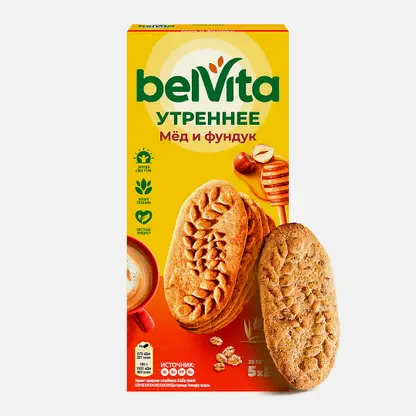 Печенье Утреннее Медовое с фундуком Belvita 225г
