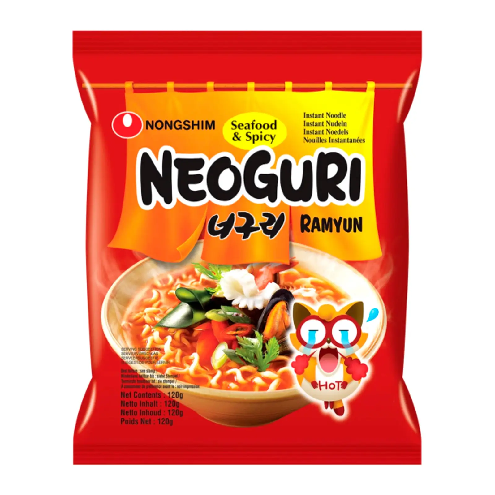 Изображение товара Лапша быстрого приготовления Nongshim Неогури острая 120г