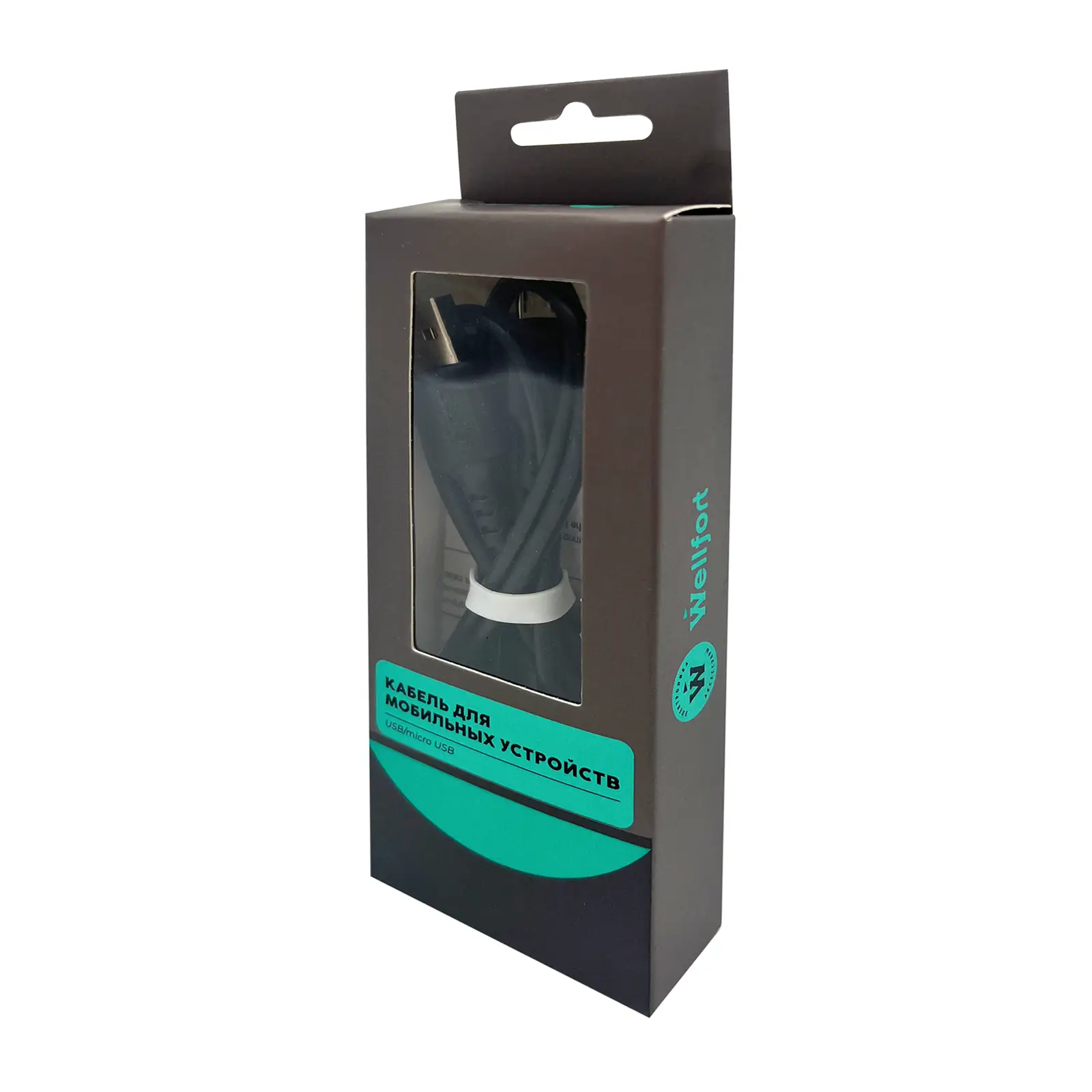 Кабель Wellfort microUSB 80090569 2А 1м