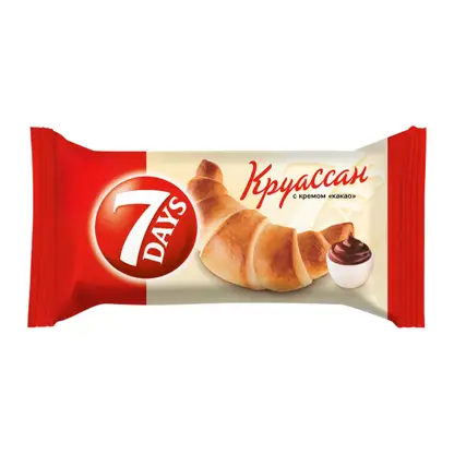 Изображение товара Круассан с какао-кремом 7Days 65г индивидуальная упаковка
