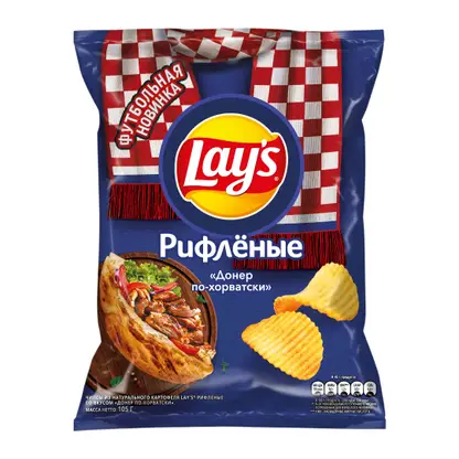 Чипсы Рифлёные со вкусом Донер по хорватски Lays 105г