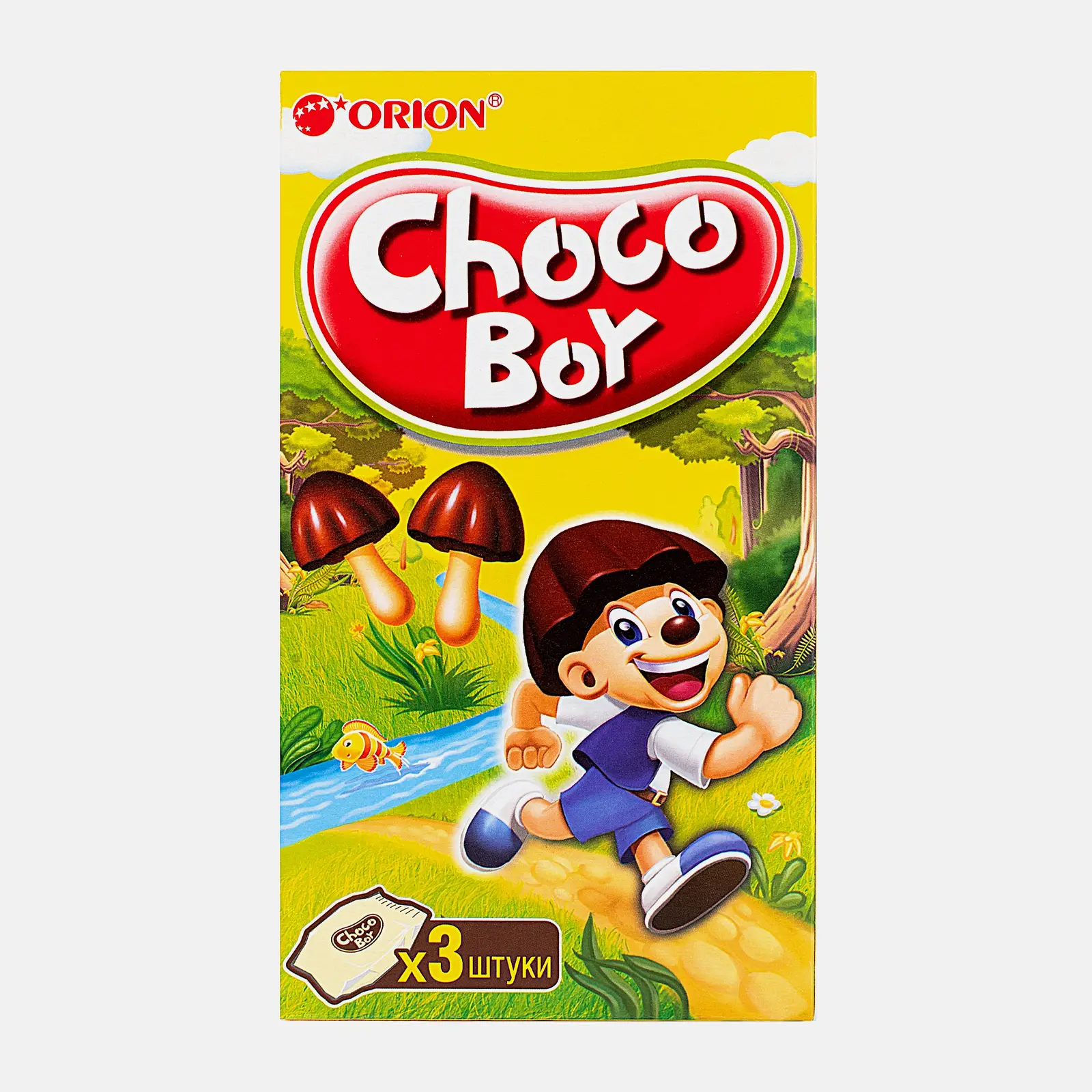 Изображение товара Печенье Choco Boy 135 г с шоколадной глазурью и хрустящей текстурой