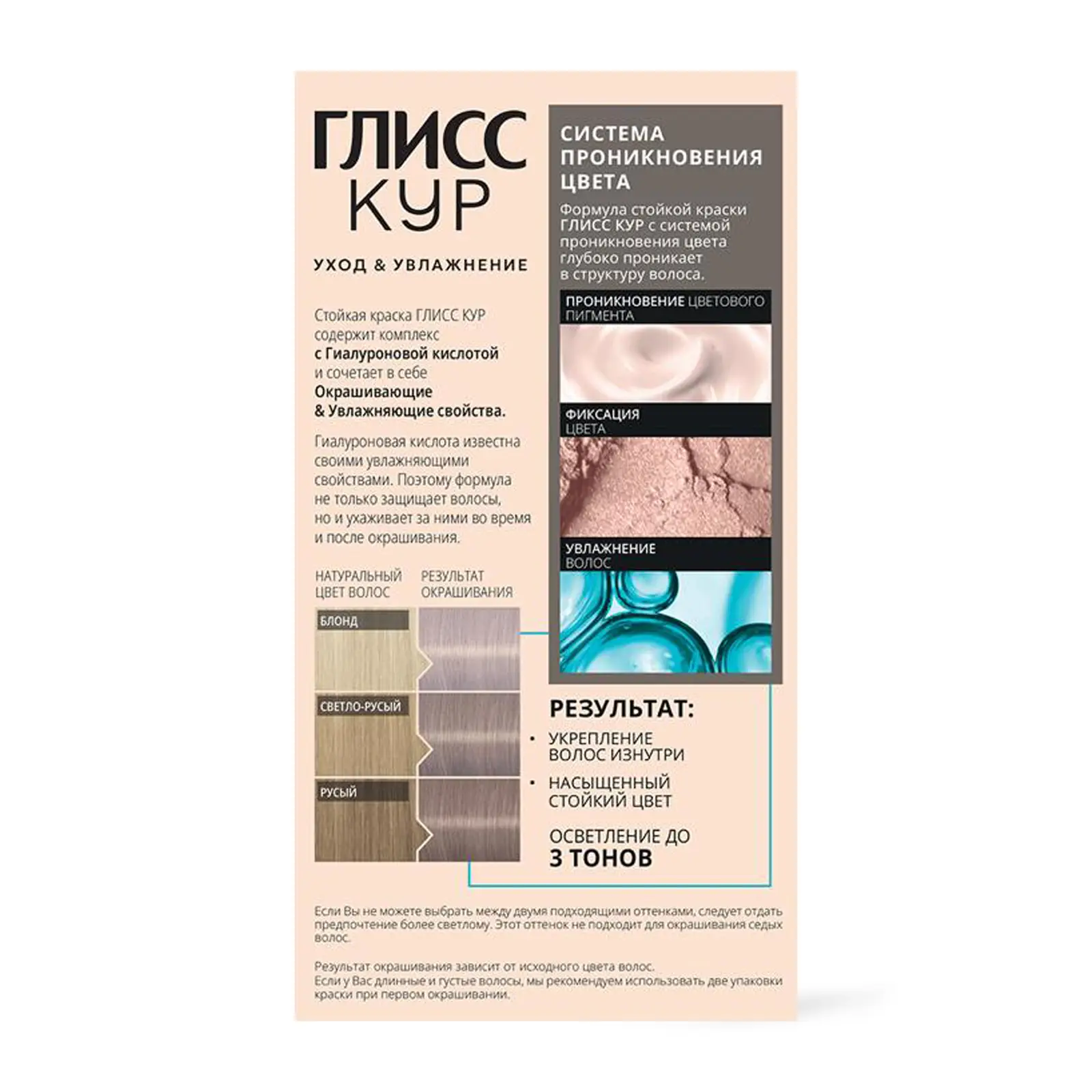 Стойкая краска для волос Глисс Кур Уход & Увлажнение профессиональная 10-55 Платиновый блонд