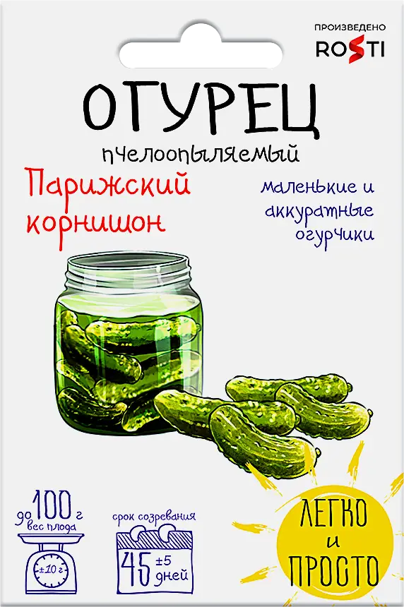 Изображение товара Семена Рости ТПК Огурец Парижский корнишон
