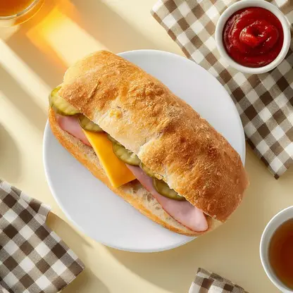 Изображение товара Чиабатта с ветчиной и горчичным соусом 190г Мираторг