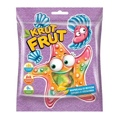 Изображение товара Мармелад жевательный Krut Frut Звездочки 100г