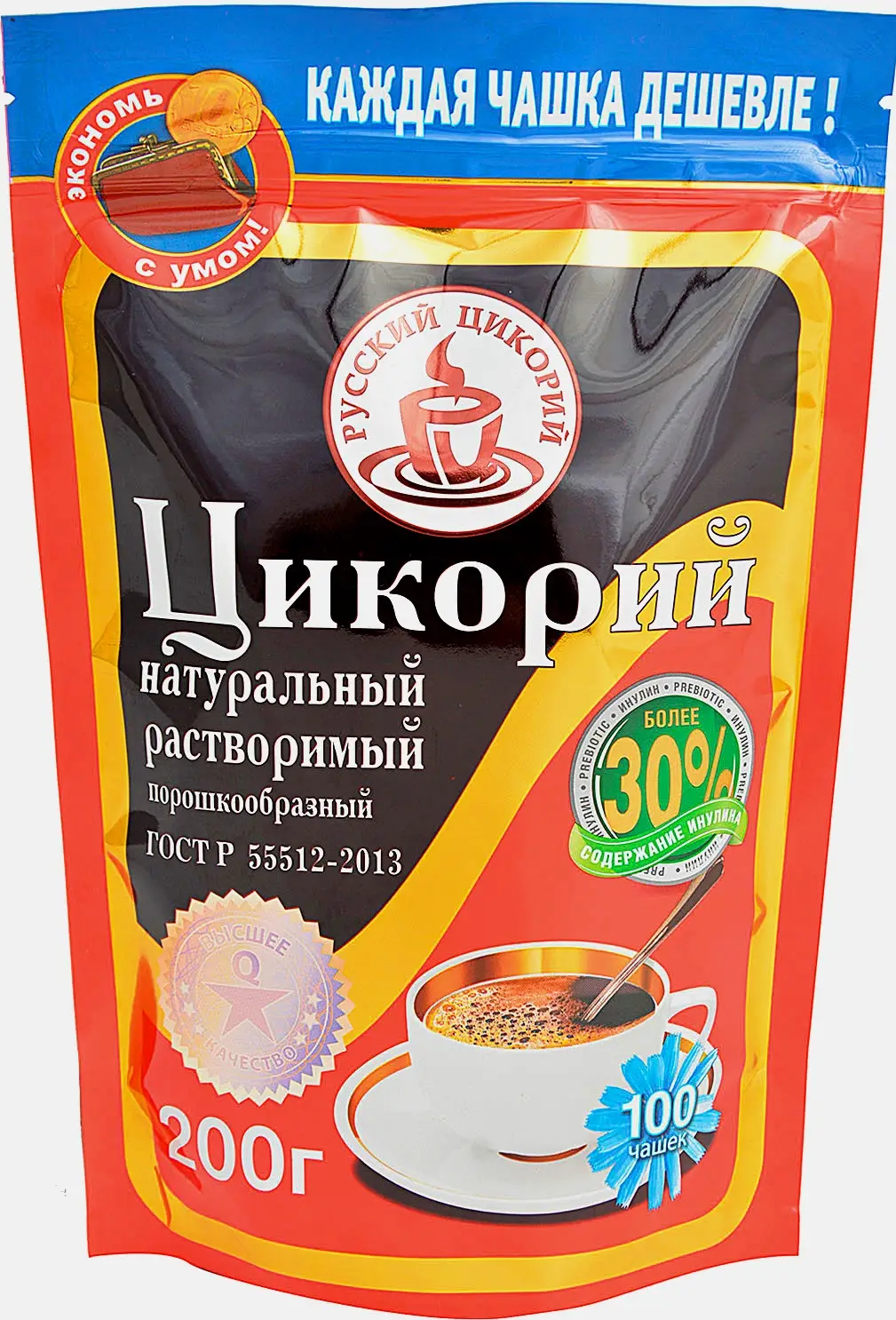Цикорий Русский Цикорий растворимый 200г Цикорий Русский Цикорий растворимый 200г