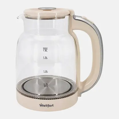 Электрический чайник стеклянный 1500Вт Wellfort TY-GL1520AX 1.8л
