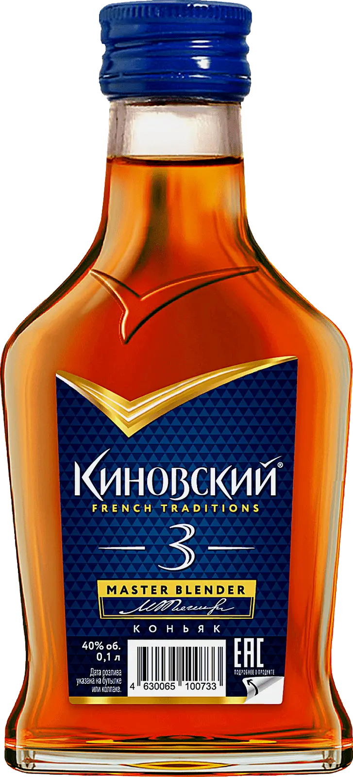 Изображение товара Коньяк Киновский 3 года 40% 100мл качественный российский напиток