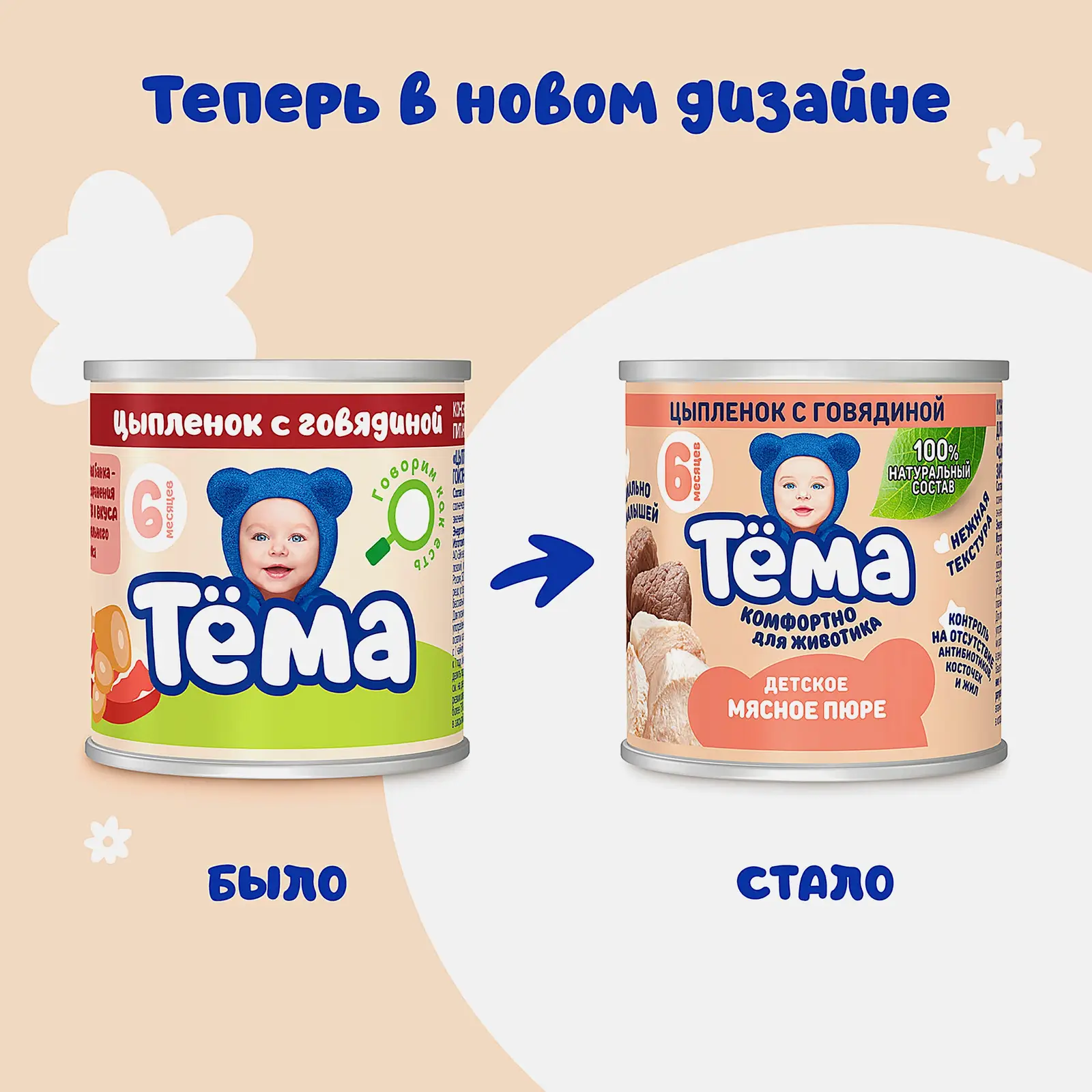 Пюре детское Тема Цыпленок с говядиной 90г - фото 4