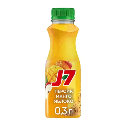 Изображение товара Смузи J7 Полезный перекус со злаками Манго персик яблоко 300мл