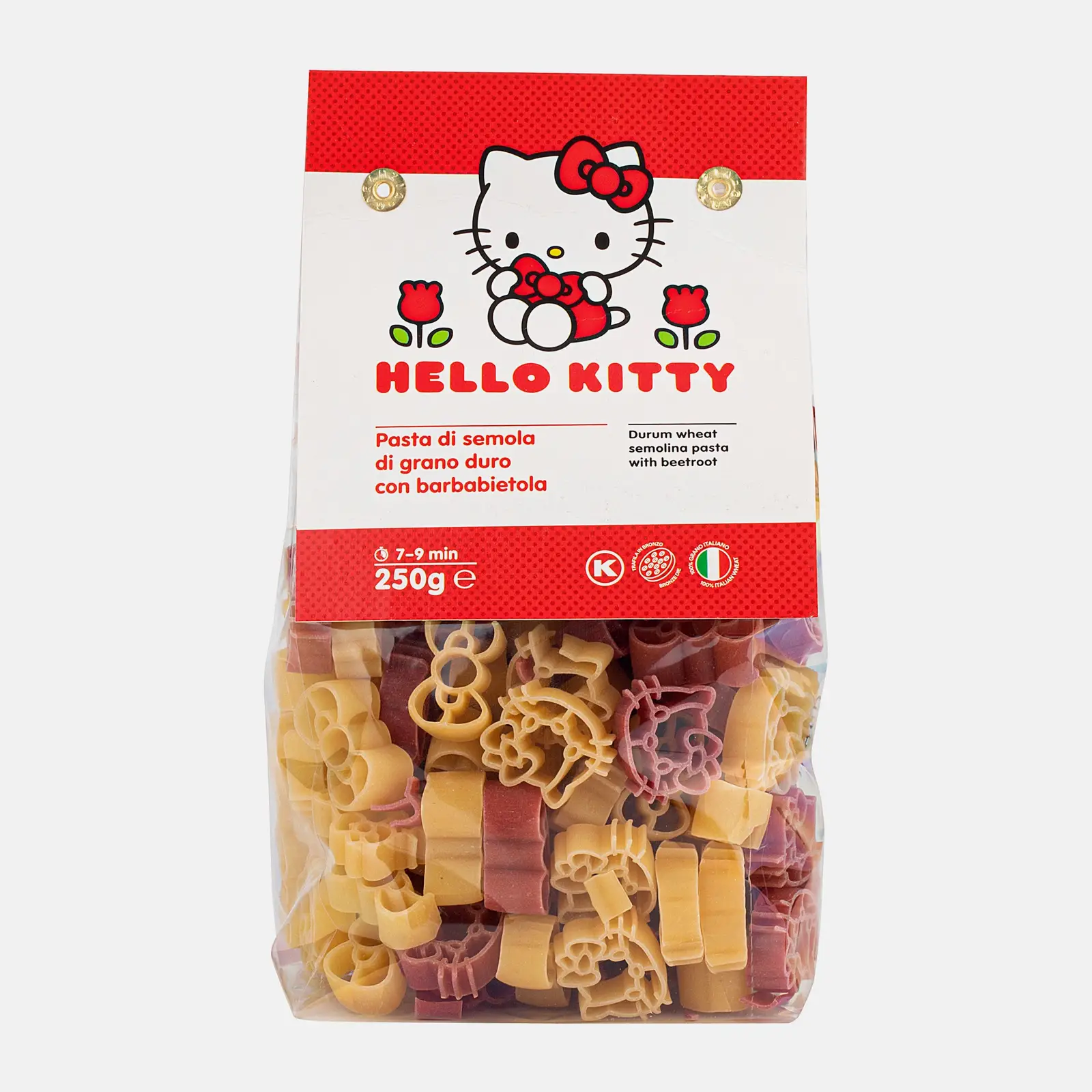 Изображение товара Макароны Dalla Costa Hello Kitty 0.25 кг with свекольной добавкой