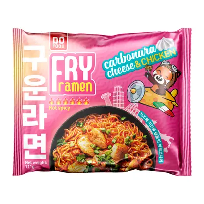 Изображение товара Лапша быстрого-приготовления карбонара сыр и курица Fry Ramen 111г