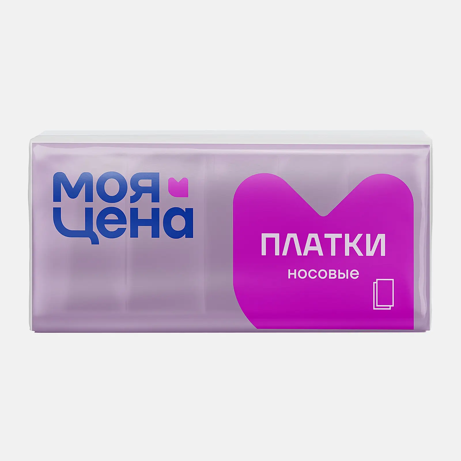 Носовые платки Моя цена бумажные 2 слоя 10*10шт