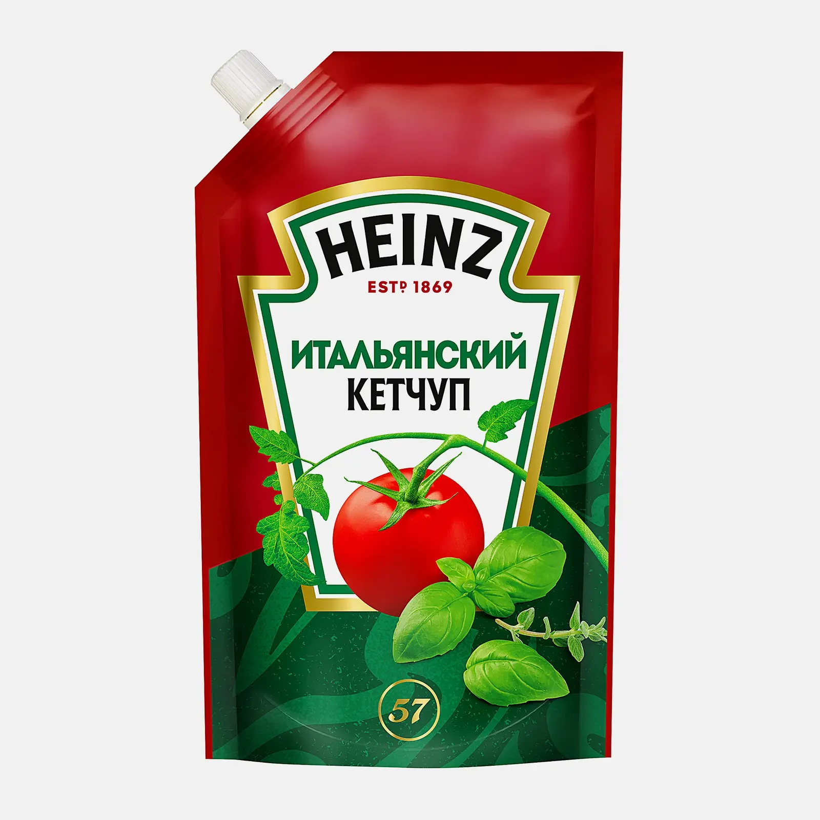 Изображение товара Кетчуп Итальянский Heinz 320г натуральный без консервантов и ГМО