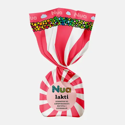 Конфеты Lakti-йогурт со вкусом клубники и сливок Nua