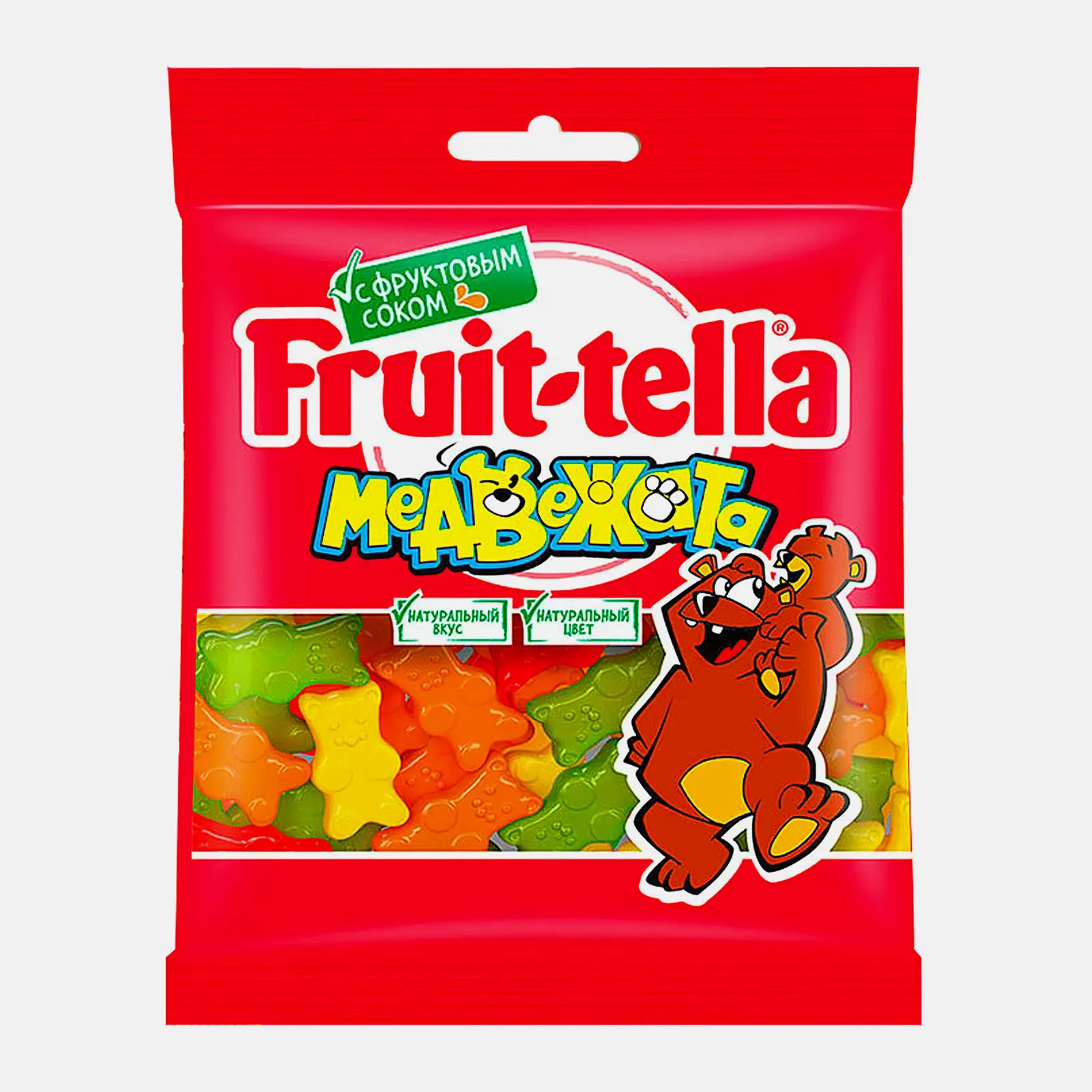 Изображение товара Жевательный мармелад Медвежата Fruittella 70г натуральные ингредиенты вкусные сладости