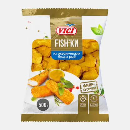 Наггетсы рыбные Vici Fishки 500г