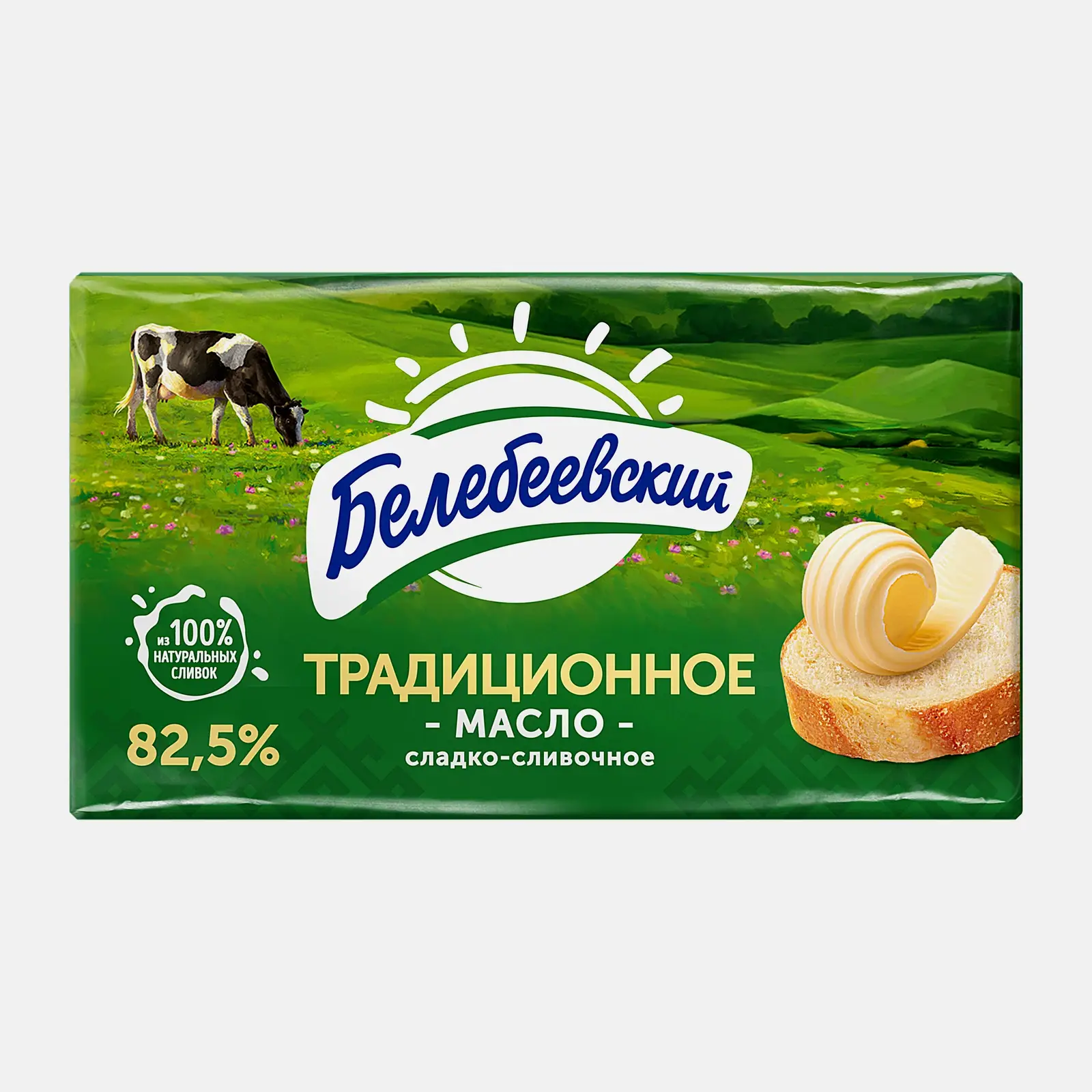 Изображение товара Масло сливочное Белебеевский МК Традиционное 82,5% 170 г
