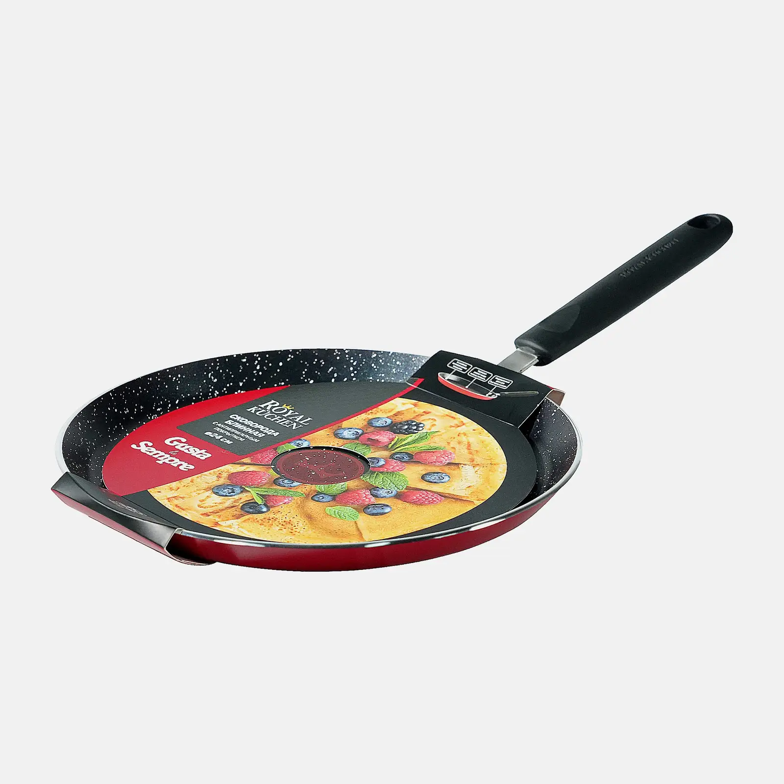 Сковорода блинная Royal Kuchen индукция кованный алюминий антипригарная 24см