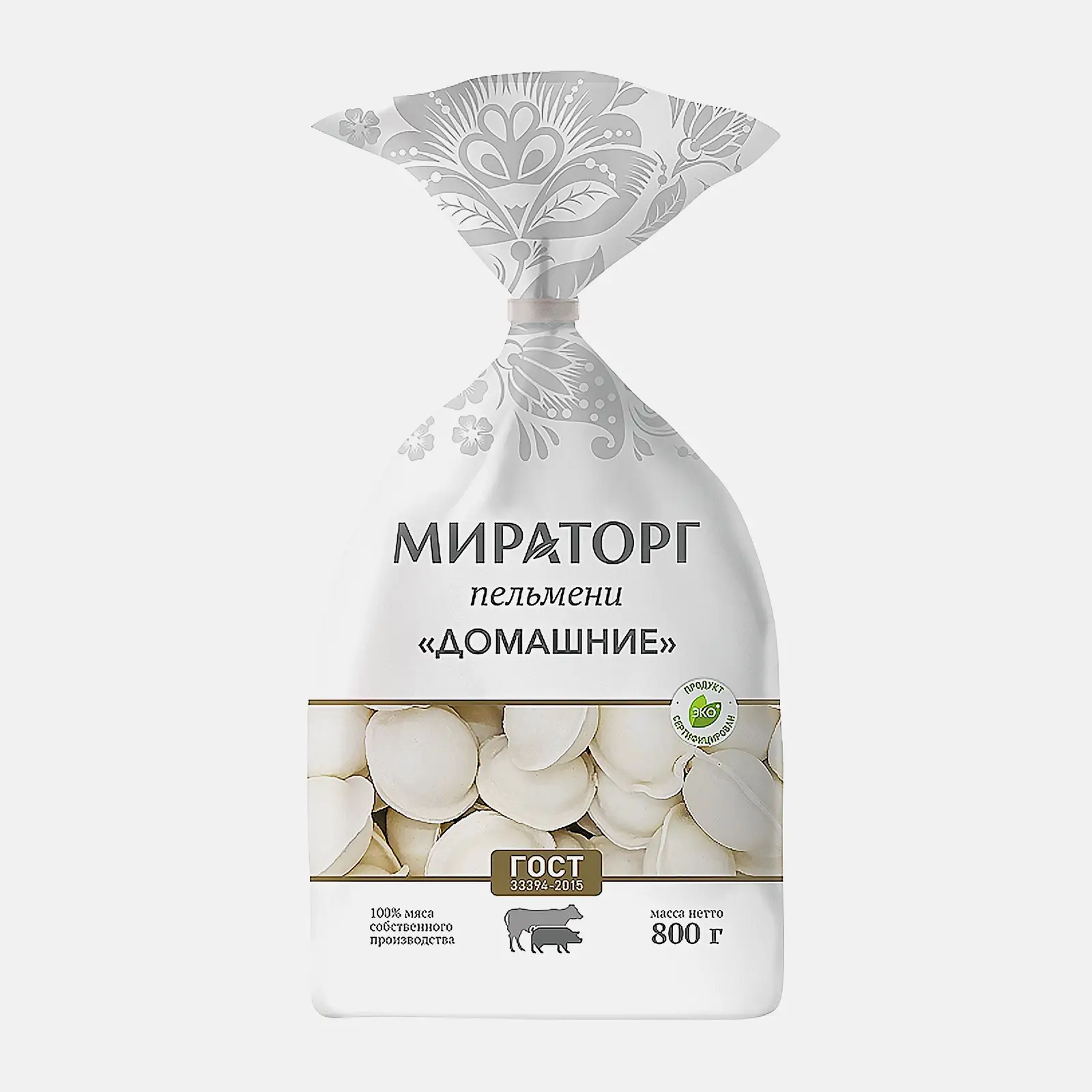 Пельмени Мираторг Домашние из свинины и говядины 800г Пельмени Мираторг Домашние из свинины и говядины 800г
