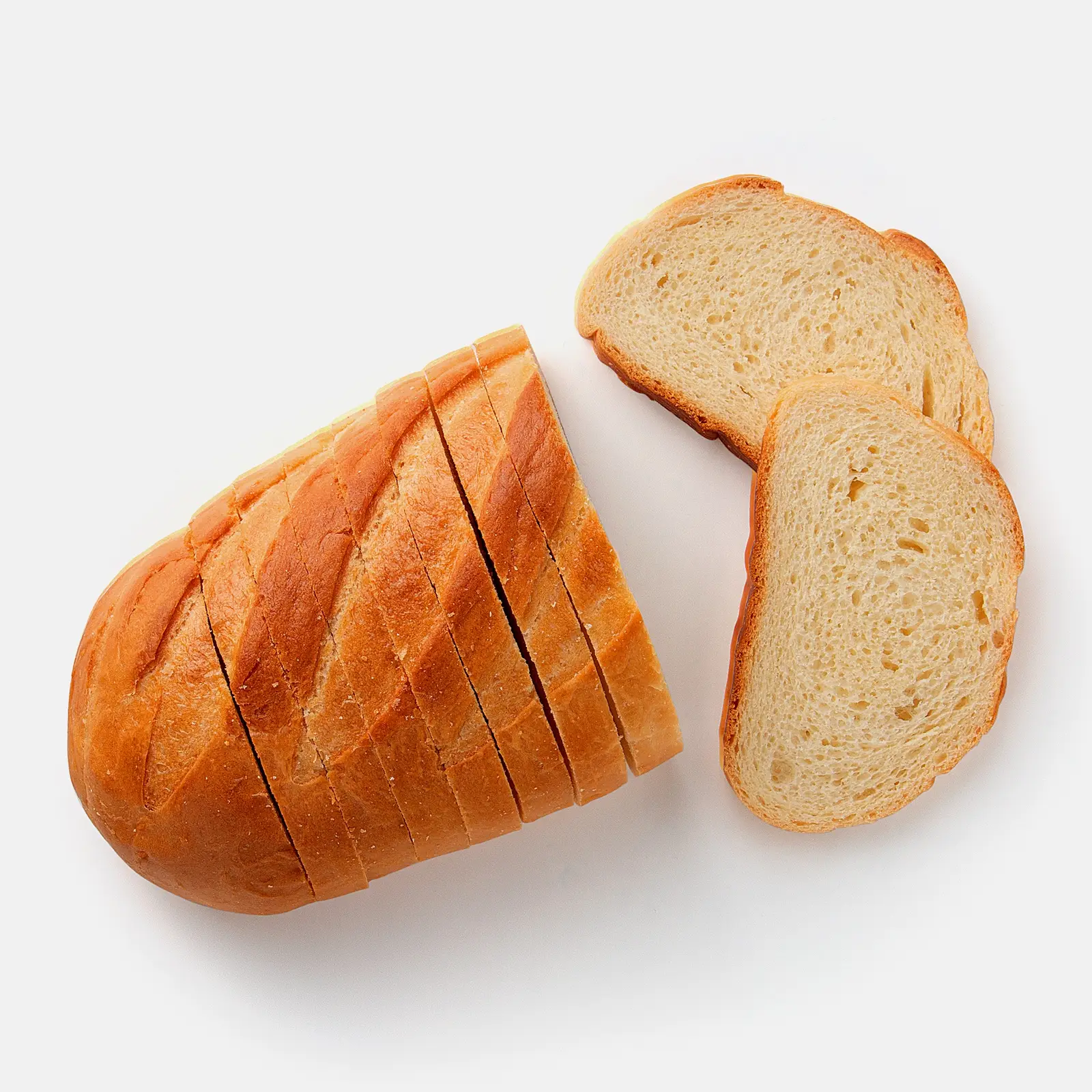 Изображение товара Батон Нарезной из пшеничной муки Черемушки 400г свежий хлеб для бутербродов