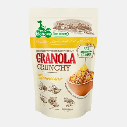 Гранола Bionova Crunchy тропическая 400г