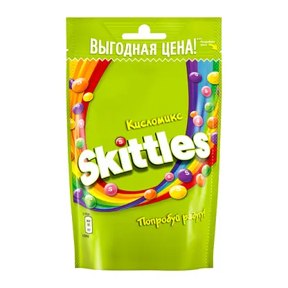 Изображение товара Драже Кисломикс в разноцветной сахарной глазури Skittles 70г
