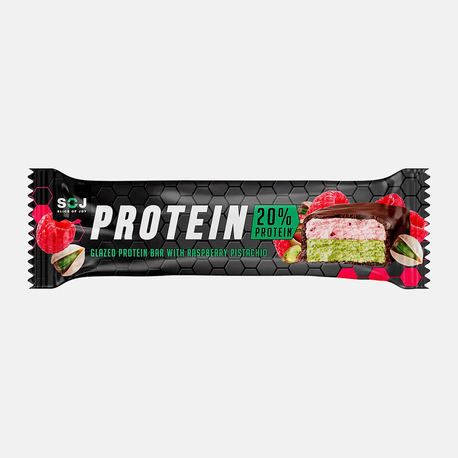 Изображение товара Протеиновый батончик с фисташками и малиной Soj Protein 50г